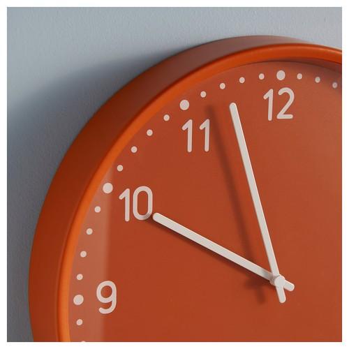 イケア（IKEA） 静音 掛け時計 オレンジ 38cm m70601710 BONDIS