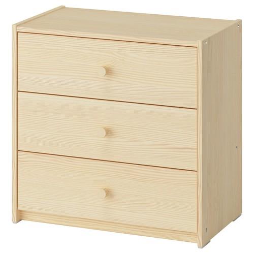 IKEA洋服タンス(値引きしました) (確定しました) イケア（IKEA） チェスト（引き出し×3） パイン材 60x59 cm m70610154