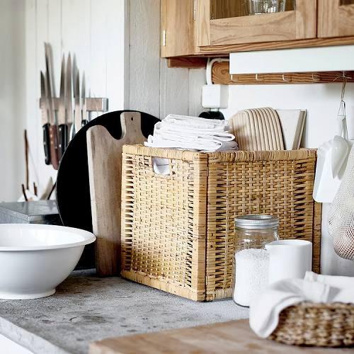 フランス直輸入　バスケット CINQ plus | ポーランド 蓋付きオーバルバスケット