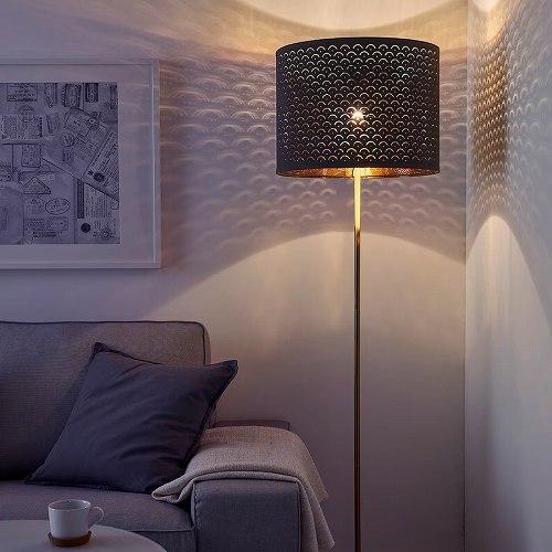 イケア（IKEA） ランプシェード ブラック 黄銅色 44cm m80377211 NYMO