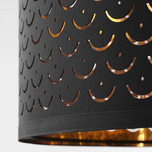 イケア（IKEA） ランプシェード ブラック 黄銅色 44cm m80377211 NYMO