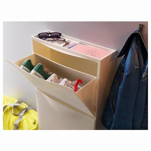 イケア IKEA シューズキャビネット 収納 ホワイト白 52x39cm 2