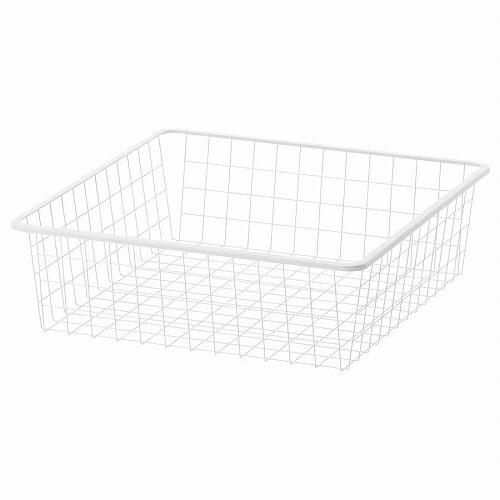 IKEAワイヤーバスケット美品 イケア（IKEA） ワイヤーバスケット ホワイト 50x51x15cm m80431331