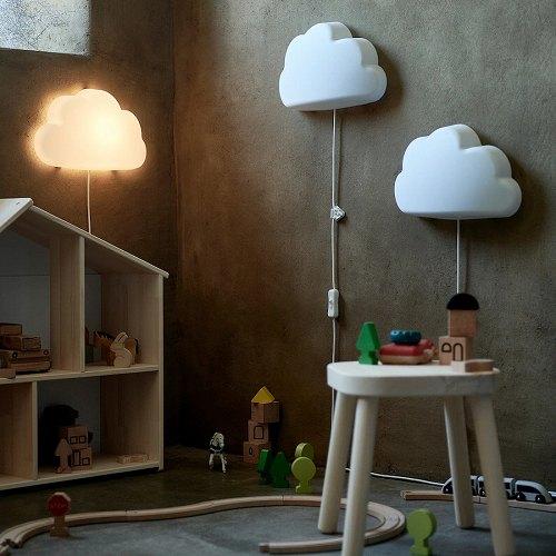 IKEAオシャレ照明　新品 楽天市場】IKEA イケア LEDウォールランプ 雲 ホワイト 白 m80440830