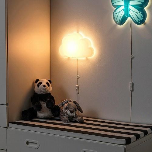 IKEAオシャレ照明　新品 イケア（IKEA） LEDウォールランプ 雲 ホワイト 白 m80440830 UPPLYST