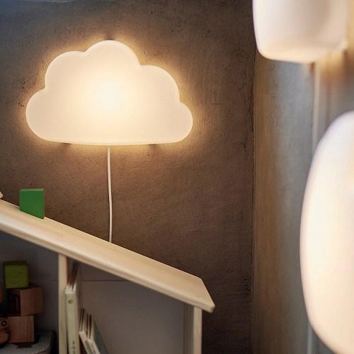 イケア（IKEA） LEDウォールランプ 雲 ホワイト 白 m80440830 UPPLYST