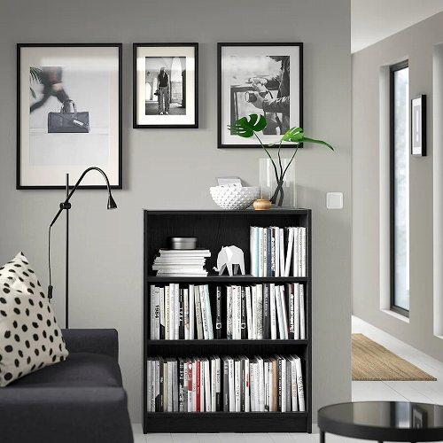 イケア（IKEA） 本棚 ブラック オーク調 80x28x106cm m80477338 BILLY