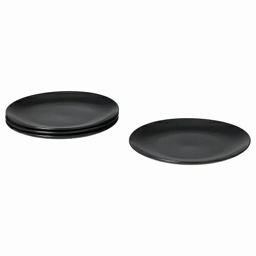 イケア（IKEA） プレート マット ダークグレー 26cm 4ピース 大皿