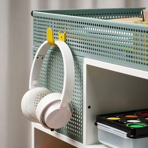 IKEA イケア ワゴン ホワイト グレーグリーン 54x33cm m80517004 OVNING オーヴニング カート_4