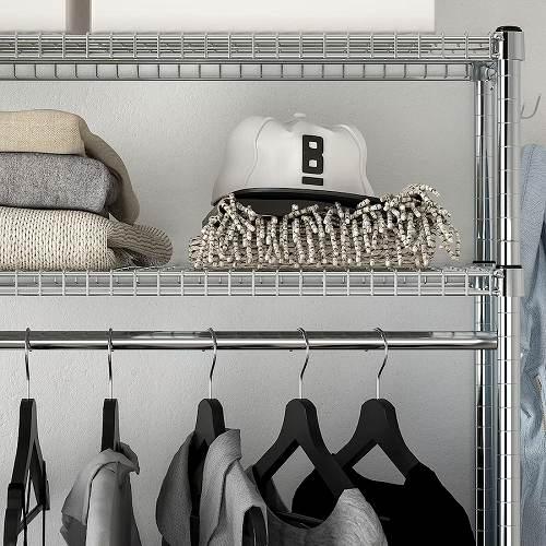 イケア（IKEA） シェルフユニット ハンガーレール付き 亜鉛メッキ