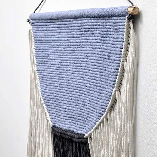 IKEA イケア ハンギングタペストリー ベージュ ブラック ライトライラックブルー 85x60cm m80538054 HANGALM ヘンガルム_4