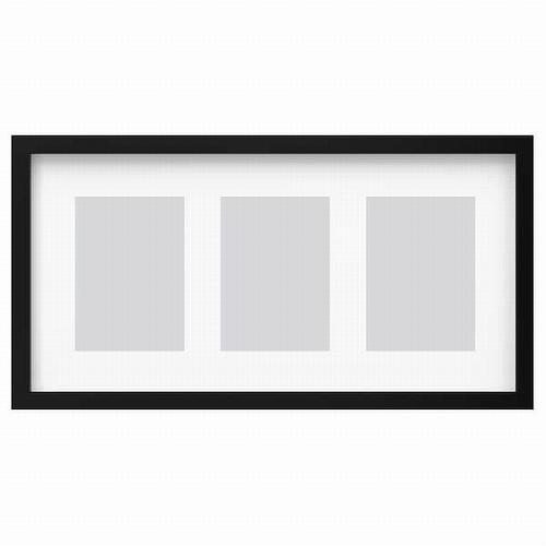 イケア（IKEA） フレーム 写真3枚用 ブラック 55x28cm m80553723