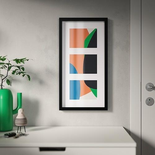 イケア（IKEA） フレーム 写真3枚用 ブラック 55x28cm m80553723