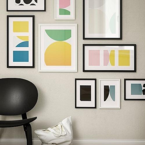 イケア（IKEA） フレーム 写真3枚用 ブラック 55x28cm m80553723