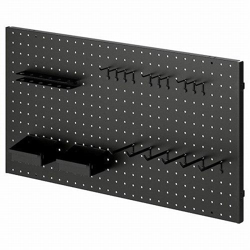 イケア（IKEA） 有孔ボード20点セット ブラック m80570416 BROR