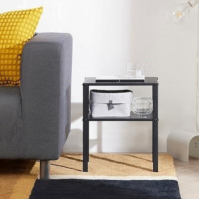 イケア（IKEA） サイドテーブル ブラック 37x28cm m80576319 KNARREVIK