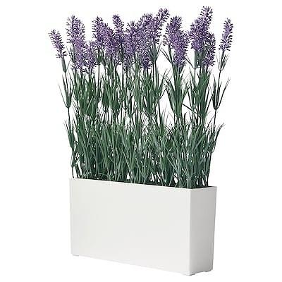 イケア（IKEA） 人工観葉植物 鉢カバー付き 室内 屋外用 ラベンダー
