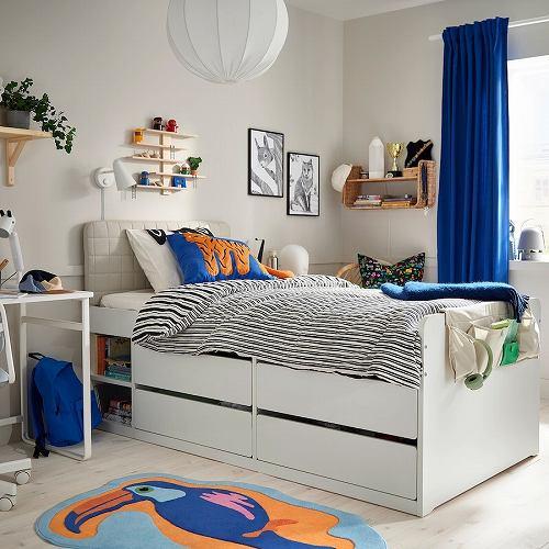 イケア（IKEA） クッション ブルー トラ 50x50cm m80595327 NATTHAGER