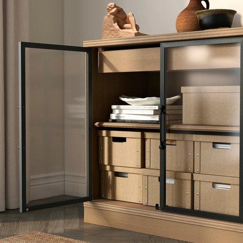 イケア（IKEA） 収納ボックス ふた付き ナチュラル 25x35x16 cm 25x35