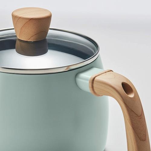 イケア（IKEA） 片手鍋 ふた付き こびりつき防止加工 グリーン 2.3L