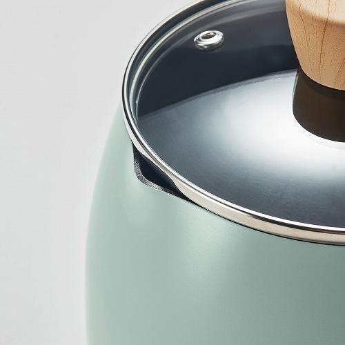 イケア（IKEA） 片手鍋 ふた付き こびりつき防止加工 グリーン 2.3L