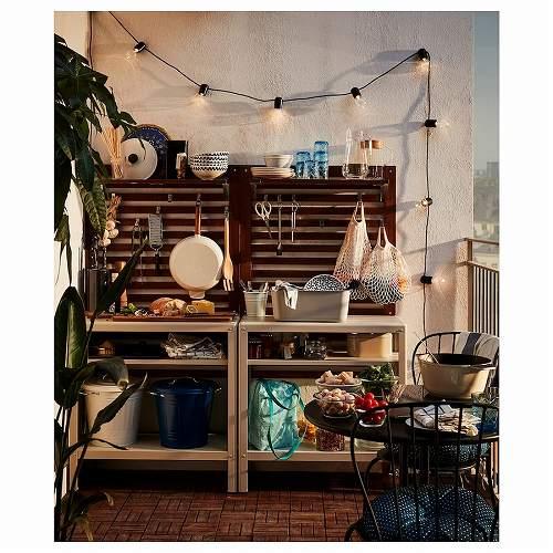 イケア（IKEA） シェルフユニット 室内 屋外用 ベージュ 80x81cm