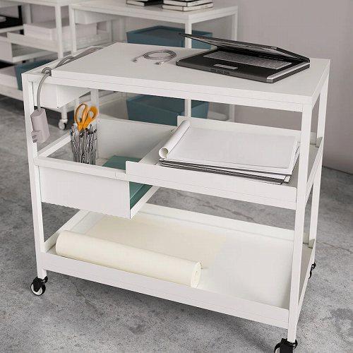 IKEA トロッテンワゴン（ホワイト）キャスター付き イケア（IKEA） ワゴン ホワイト 白 80x40cm m90474787 TROTTEN