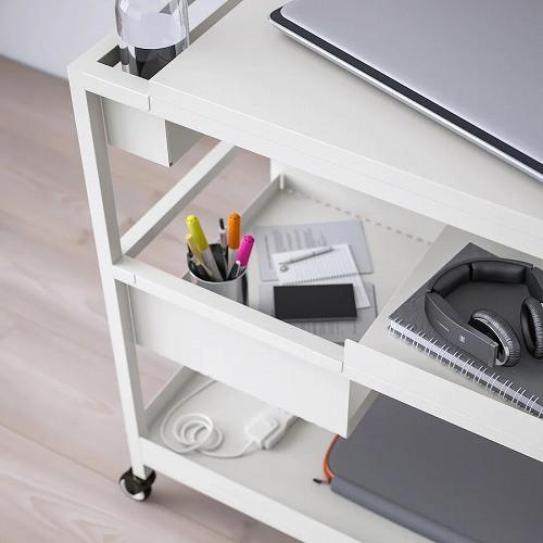 イケア（IKEA） ワゴン ホワイト 白 80x40cm m90474787 TROTTEN
