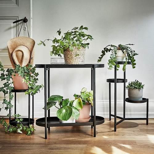 イケア IKEA プラントスタンド 室内 屋外用 ブラック 58cm イケア IKEA プラントスタンド 室内 屋外用 ブラック 58cm