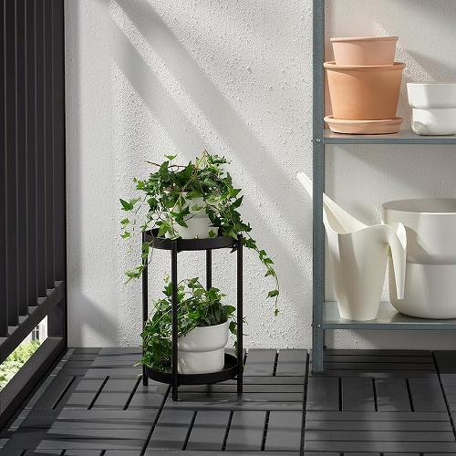 イケア（IKEA） プラントスタンド 室内 屋外用 ブラック 35cm