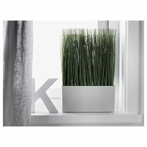 イケア（IKEA） 人工観葉植物 鉢カバー付き 室内 屋外用 グラス