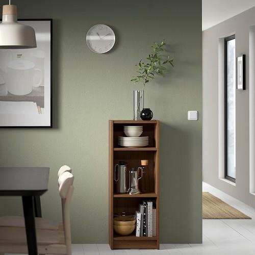 イケア（IKEA） 本棚 ブラウン ウォールナット調 40x28x106cm