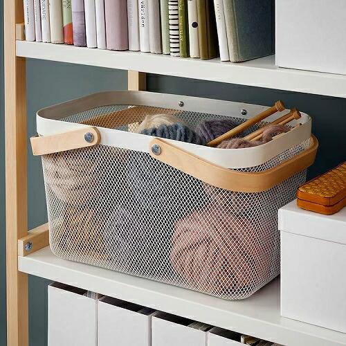 イケア（IKEA） バスケット ホワイト 27x42x23cm m90530397 RISATORP