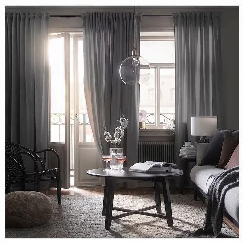 イケア（IKEA） カーテン1組 グレー 135x250cm m90532259 SANDSVINGEL