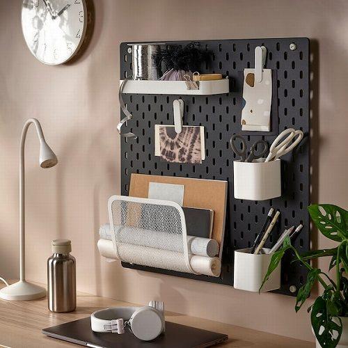 イケア（IKEA） 有孔ボード ブラック 56x56cm m90534376 SKADIS
