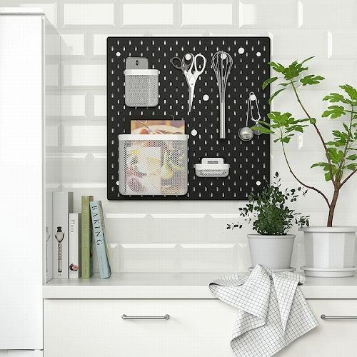 イケア（IKEA） 有孔ボード ブラック 56x56cm m90534376 SKADIS