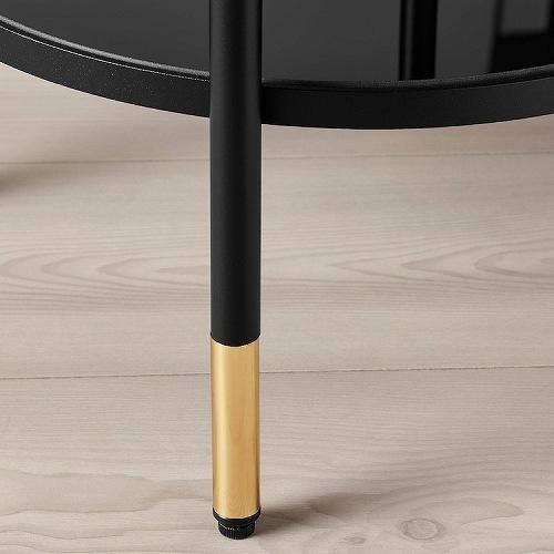 イケア（IKEA） サイドテーブル ブラック ガラス ブラック 45cm