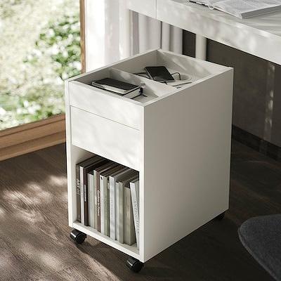 イケア（IKEA） 引き出しユニット キャスター付き オフホワイト