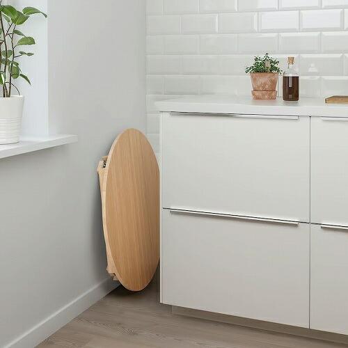 IKEA 折りたたみテーブル ナチュラル/ホワイト 竹 イケア（IKEA） コーヒーテーブル 折りたたみ式 竹 70cm m90543088