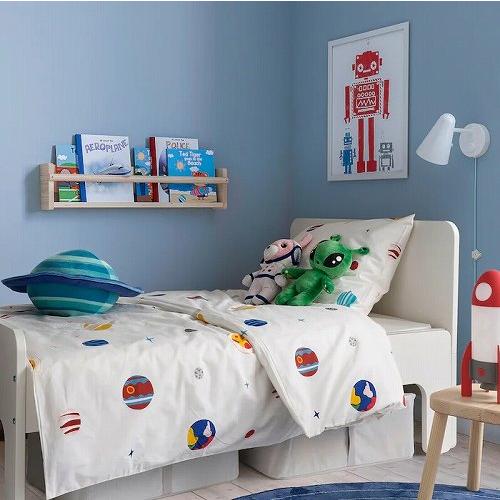 イケア（IKEA） 掛け布団カバー 枕カバー 宇宙 マルチカラー シングル