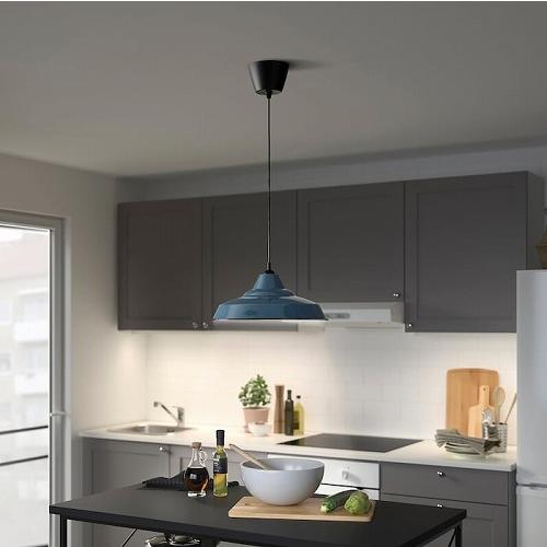 イケア（IKEA） ペンダントランプ ブルー 38cm m90564368 TRETTIOEN