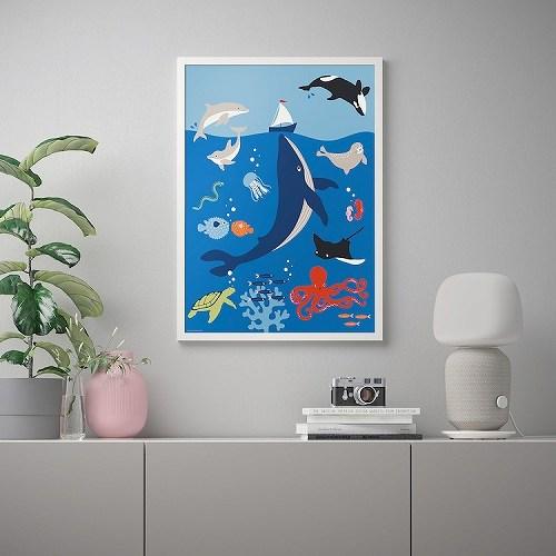 IKEA イケア ポスター 海の動物 50x70cm m90569158 BILD ビルド｜clair-kobe｜02