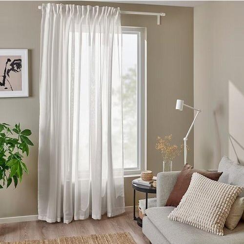 イケア（IKEA） レースカーテン1枚 ホワイト 300x250cm m90569219