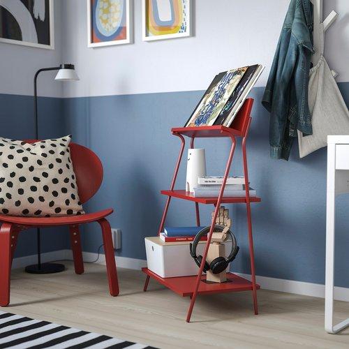 イケア（IKEA） オープン収納 レッド 60x35x91cm m90574598 KRONIKOR