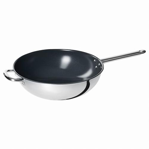 イケア（IKEA） 中華鍋 ステンレススチール こびりつき防止加工 32cm