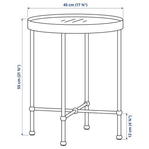 イケア（IKEA） サイドテーブル ゴールド調 ガラス 45cm m90590409