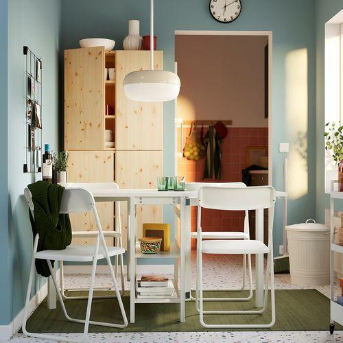 東京23区内送料無料 テーブルと椅子のセット 白 IKEA white イケア（IKEA） 折りたたみチェア ホワイト m90592738 VIHALS