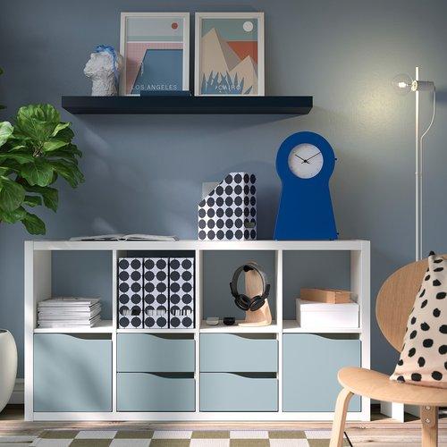 イケア（IKEA） ウォールシェルフ ブラックブルー 110x26cm m90595421