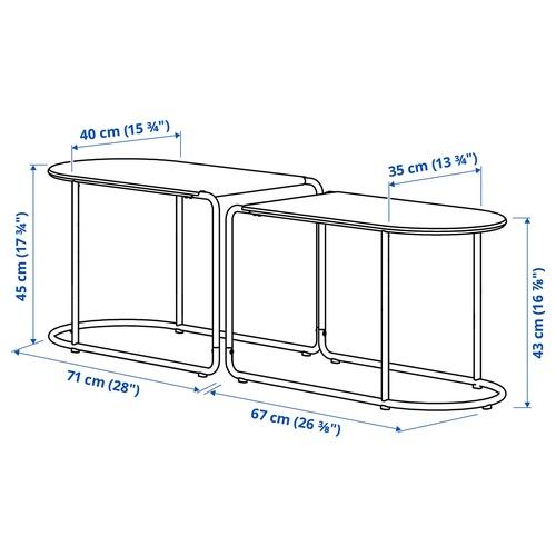 IKEA イケア ネストテーブル2点セット 屋外用/ブラックブルー m90604307 GRYTSHOLM グリツホルム_5