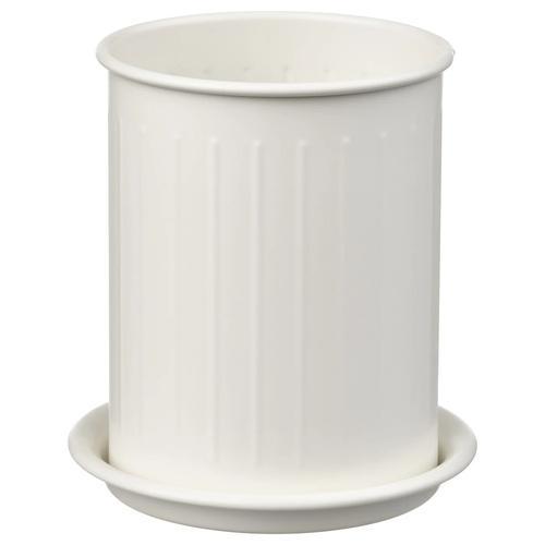 イケア（IKEA） カトラリースタンド ホワイト/亜鉛メッキ 13 cm 